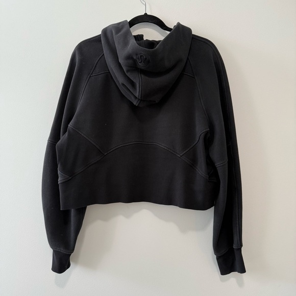 Lululemon Scuba Oversized Half-Zip Hoodie Black Cotton Fleece Sz M/L - Picture 4 of 15